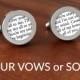 Anniversary Gift for Him / Anniversary Gifts for Boyfriend / Anniversary Gifts for Husband / Custom Cufflinks with your Wedding Song or Vows