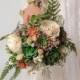Succulent & Sola Bouquet / Bridal Wedding Bouquet / Faux Succulent Bouquet with Dried Flowers / Forever Brides cactus Bouquet