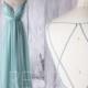 Party Dress Soft Teal Chiffon Bridesmaid Dress Ruched V Neck Prom Dress Spaghetti Strap A-line Maxi Dress Sleeveless Wedding Dress(J077)