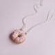 Pastel Donut friendship necklace, best friend necklace, clay charms, bff, kawaii charms, pastel goth necklace, food necklace, fairy kei