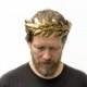 Men's Large Gold Leaf Headband, Gold Leaf Crown, Bacchus Laurel, Apollo Leaf Laurel, Toga Costume, Greek God, Grecian Headpiece, Roman Crown