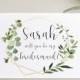 Botanical Will you be my Bridesmaid Card, Personalised Proposal Cards for Bridesmaids, Maid of Honour