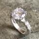 Engagement Ring, 4 carat Diamond, Created Diamond, Bridal Diamond Ring, Promise Ring, CZ Diamonds, Sparkly Ring, Solid Silver Ring, Diamonds