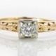 Vintage Estate Diamond Engagement Ring - Art Deco - 14k Gold **FREE SHIPPING**