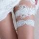 Pearl lace garter, lace garter, wedding garter, bridal garter, blue garter, keepsake garter, single garter