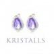 Purple Amethyst Stud Earrings Crystal Bridal Studs Bridesmaids Stud Earrings Dainty Earrings Zircon Crystal Earrings