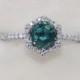 Teal Hexagon Sapphire Ring, Blue Green Montana Sapphire Ring, Hexagon Engagement Ring, Mermaid Hexagon Sapphire Ring, Peacock Sapphire Ring