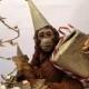 Schleich Orangutan Party animal, animal cake topper, birthday cake.