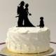 MADE In USA, Fireman and Nurse Wedding Cake Topper with Dog, Fireman Wedding Cake Topper, Wedding Cake Topper, Firefighter Cake Topper Pet