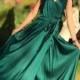 Emerald Green Bohemian Dress,Boho Gown,Infinity Wrap Dress,Bridesmaid Maxi Dress,Maternity Gown,Engagement Dress,Boho Wedding Dress, #102