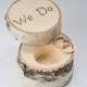 Wooden ring box WE DO , ring bearer pillow, birch jewelry box, rustic wedding ring holder, rustic wedding decor, engagement ring box,