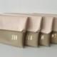 Set of 5 Monogrammed Clutches / Bridesmaids Gift / Gold Initials Imprinted Clutch Purses