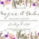 Wedding card or invitation with poppy rose peony floral background mothers day card