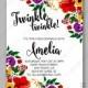 Floral Baby Shower Invitations twinkle twinkle little star invitation