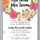 Chrysanthemum Wedding invitation card template