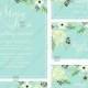 Wedding invitations with rose, peony and anemone flowers. Save the date, rsvp, thank you card