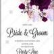 Marsala dark red peony wedding invitation vector floral background floral greeting card