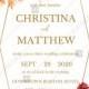Wedding invitation set marsala pink peony rose watercolor greenery gold frame PDF 5x7 in invitation editor