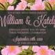 Wedding invitation vector card template romantic flower dog-rose jasmine sakura greeting card
