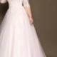 Plus Size Wedding Dress Long Sleeve Lace Wedding Dress, Tulle Wedding Dress
