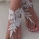 12 Color lace barefoot sandals wedding barefoot Flexible wrist lace sandals Beach wedding barefoot sandals Wedding sandals Bridal Gift