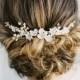VIOLETTA, Delicate Floral Bridal Comb, Bridal Headpiece, Wedding Headpiece, Wedding Hair Piece, Wedding Hair Clip, Delicate Bridal Hair Vine