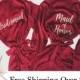 Burgundy Bridesmaids Robes With Lace, Champagne Bride Robe, Getting Ready Wedding Outfits, Wedding Gifts, Robes for Bridesmaids, Solid Robes