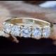 1 carat Diamond Eternity Band-Wedding band-Diamond Band-Anniversary Gift - Half eternity Ring-Minimalist ring-Art deco ring-Anillo de bodas
