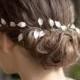 Bridal leaf hair vine. Gold vine. Bridal headpiece