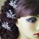 Lavender Hair Pins, Bridal Lilac Hair Pieces, Wedding Lavender Headpiece, Lilac Hair Jewelry, Swarovski Lavender Hair Pins, Prom Hair Piece
