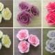 Set of 6 Small 1.25" Gumpaste Roses - Red Pink Burgundy Yellow Ivory or Lavender. Fondant Edible Wedding Cake Toppers :)