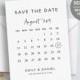 Save The Date Template, Calendar Template, Save The Date Cards, 100% EDITABLE, Wedding Announcement, INSTANT DOWNLOAD, Minimalist, Printable