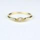 Evil Eye Ring / Diamond Ring / 14k Gold Dainty Diamond Ring / Gold Minimalist Diamond Ring / Gold Stackable Ring / Delicate Diamond Ring