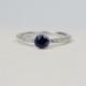 Sapphire Ring / Diamond Sapphire Ring / 14k White Gold Sapphire Ring / Ceylon Sapphire Diamond Ring / Sapphire Engagement Ring /BlueSapphire