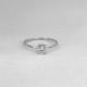 Diamond Ring / 14k White Gold Diamond Engagement Ring /  Dainty Diamond Ring / Minimalist Diamond Ring / Delicate Diamond Ring / Bridal Ring