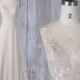 Bridesmaid Dress Cream Chiffon Wedding Dress Illusion Lace Boat Neck Maxi Dress V Back Party Dress Sleeveless A-Line Evening Dress(L397A)