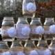 10 Mason Jar Sleeves Burlap Decorations Wraps Lace Shabby Rustic Wedding Party Shower Centerpiece
