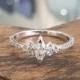 Dazzling White Gold Half Eternity Marquise Engagement Ring