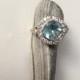 Vintage aquamarine and diamond  ring, C 1940 a very pretty ring that would make a delightful engagement ring, aquamarine of 1.4 carat