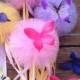 5 Tulle pom poms butterfly  Wand ,Party Decoration,fairy wands,Princess Wands,Butterfly pom pom wands Centerpiece