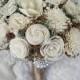 Wedding Bouquet, Vintage Bridal Bouquet, Romantic bouquet, Alternative bouquet, Sola flower bouquet, keep sake bouquet