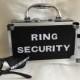 RING SECURITY KIT - 3 pc Set - Black Case, Badge & Sunglasses, Wedding, Bling Security, Briefcase, Ring Bearer, Page boy, Pets