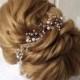 Bridal Hair Vine,Wedding Hair Vine,Crystal Hair Peice,Pearl Hair Vine,Bridal Jewelry,Hair Vine Pearl,Hair vine.Wedding hair.rose gold hair