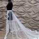 170 cm. (67")long back Lace detachable wedding train, Detachable wedding skirt, Wedding train, Wedding lace train, Black wedding train