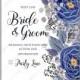 Ranunculus wedding invitation navy blue watercolor vector card template anniversary invitation