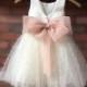 GRETA PEARLS Tulle Flower Girl Dress Blush Dress Wedding Bridesmaid Dress