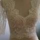 Wedding bolero, top, jacket of lace,alencon, sleeve long or 3/4 or short front of a full,  . Romance lace bridal bolero MARGIE