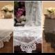 Vintage wedding Lace Table Runner & Chair Sash 12 x 74 inches - Choose Colors * free shipping *
