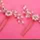 Bridesmaids hair pin,Floral bridal hair pins, bridal headpiece, floral wedding bobby pins