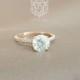 Moissanite ring 2ct Round diamond equivalent Forever one Moissanite engagement ring under halo hidden halo of natural diamonds 14k rose gold